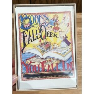 Mary Engelbreit Note Cards Books Fall Open You Fall In 1989 Sunrise Publications